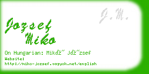 jozsef miko business card